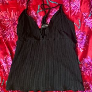 Reformation Black sexy plunge top